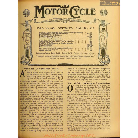 The Motor Cycle 1910 04 April 14 Vol08 N0368 Varable Compression Ratio