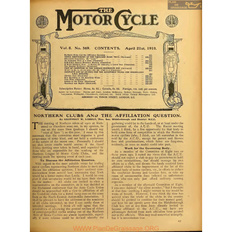 The Motor Cycle 1910 04 April 21 Vol08 N0369 Northern Clubs And The Affiliation Question