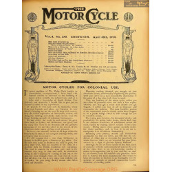 The Motor Cycle 1910 04 April 28 Vol08 N0370 Motor Cycles For Colonial Use