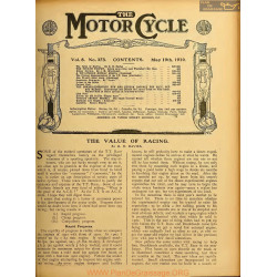 The Motor Cycle 1910 05 May 19 Vol08 N0373 The Value Of Racing