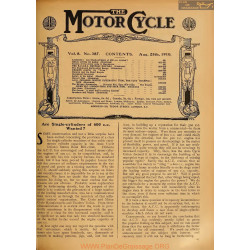 The Motor Cycle 1910 08 August 25 Vol08 N0387 Are Single Cylinders Of 600cc Wanted