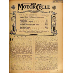 The Motor Cycle 1910 10 October 06 Vol08 N0393 The Rule Of The Road