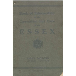 Essex 1919 Model A Instruction Book