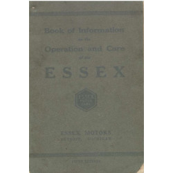 Essex 1919 Model A Instruction Book