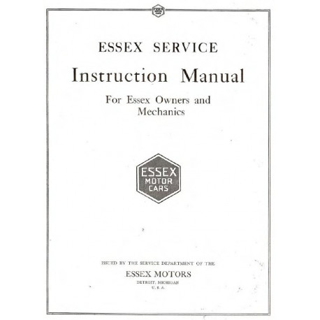 Essex 1920 Export Manual
