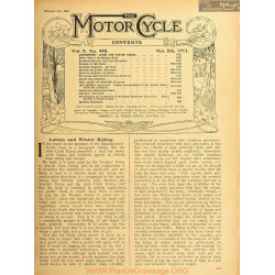 The Motor Cycle 1911 10 October 05 Vol09 N0445 Lamps And Winter Riding