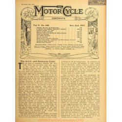 The Motor Cycle 1911 11 November 02 Vol09 N0449 The Acu And Provincial Clubs