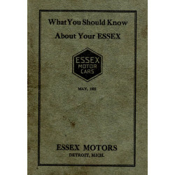 Essex 1921 Owners Instruction Manual