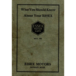 Essex 1921 Owners Instruction Manual