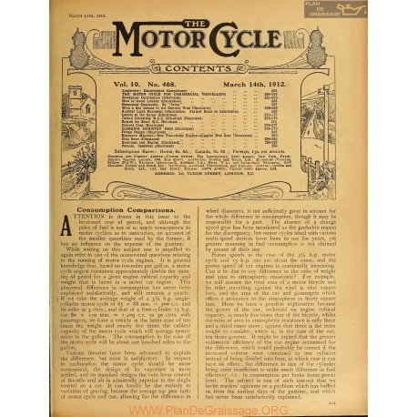 The Motor Cycle 1912 03 March 14 Vol10 N0468 Consumption Comparisons