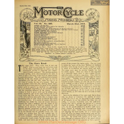 The Motor Cycle 1912 03 March 21 Vol10 N0469 The Open Road