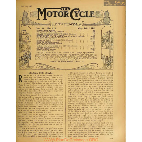 The Motor Cycle 1912 05 May 09 Vol10 N0476 Modern Hill Climbs