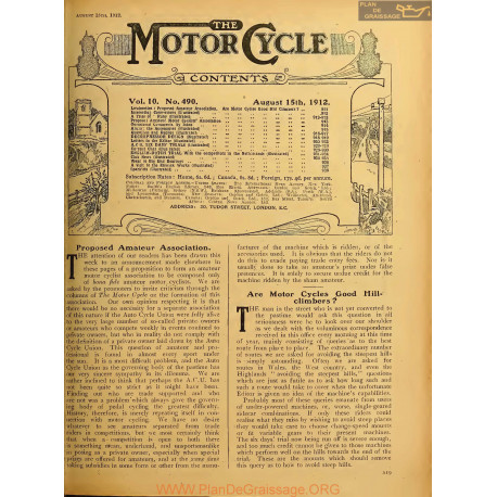 The Motor Cycle 1912 08 August 15 Vol10 N0490 Proposed Amateur Association