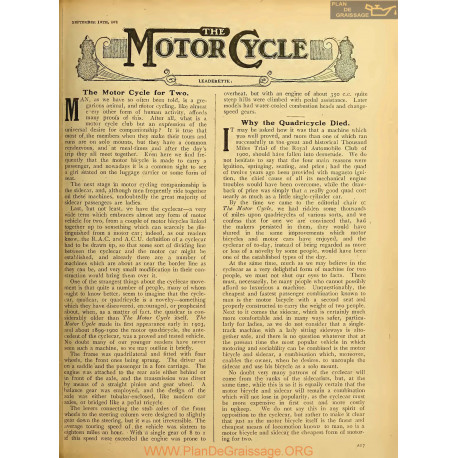 The Motor Cycle 1912 09 September 19 Vol10 N0495 The Motor Cycle For Two