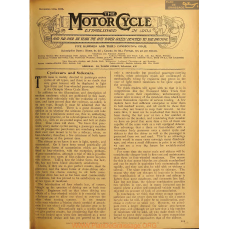 The Motor Cycle 1912 11 November 14 Vol10 N0503 Cyclecar And Sidecars