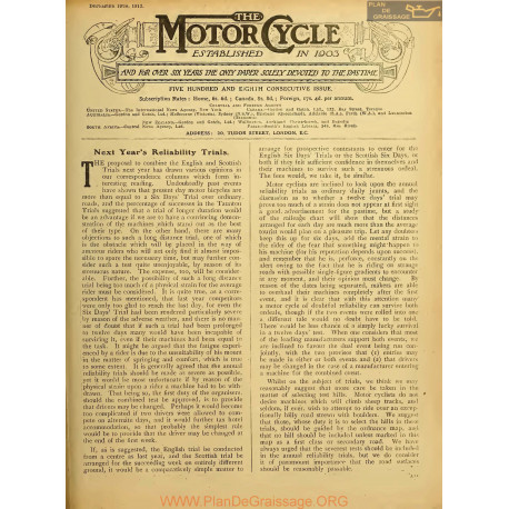 The Motor Cycle 1912 12 December 19 Vol10 N0508 Next Year S Reliability Trials