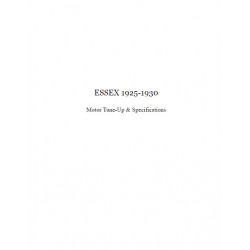 Essex 1925 30 Tune Up Book Let