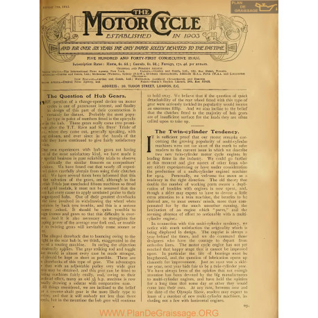 The Motor Cycle 1913 08 August 07 N0542 The Question Of Hub Gears