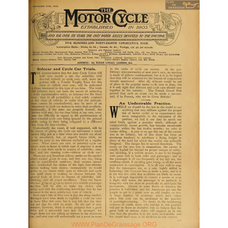The Motor Cycle 1913 09 September 25 N0549 Sidecar And Cycle Car Trials