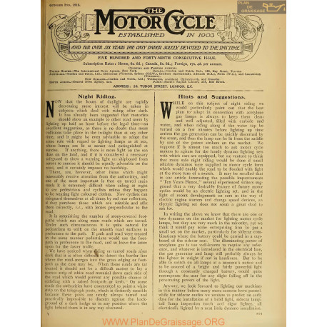 The Motor Cycle 1913 10 October 02 N0551 Night Riding