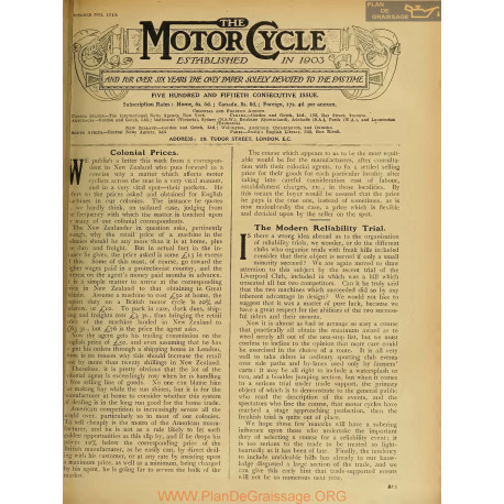 The Motor Cycle 1913 10 October 09 N0552 Colonial Prices