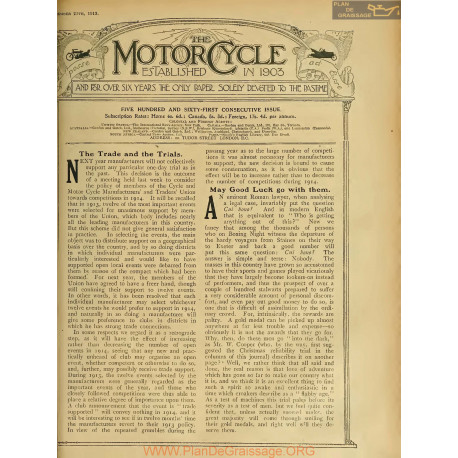 The Motor Cycle 1913 12 December 25 N0561 The Trade And The Trials