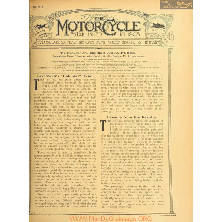 The Motor Cycle 1914 07 July 16 Vol13 N0590 Last Week S Colonial Trial