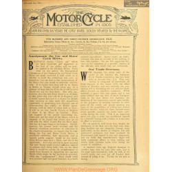 The Motor Cycle 1914 09 September 03 Vol13 N0597 Amalgamate The Car And Motor Cycle Shows
