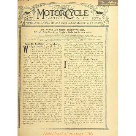 The Motor Cycle 1914 10 October 08 Vol13 N0602 Standardisation Of Controls