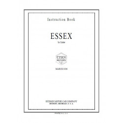 Essex 1926 Instruction Book