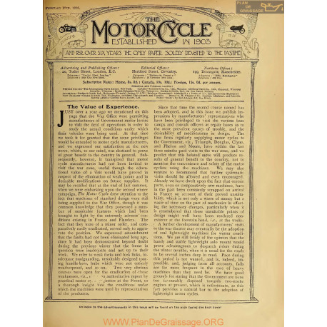 The Motor Cycle 1916 02 February 10 Vol16 N0672 The Value Of Experience