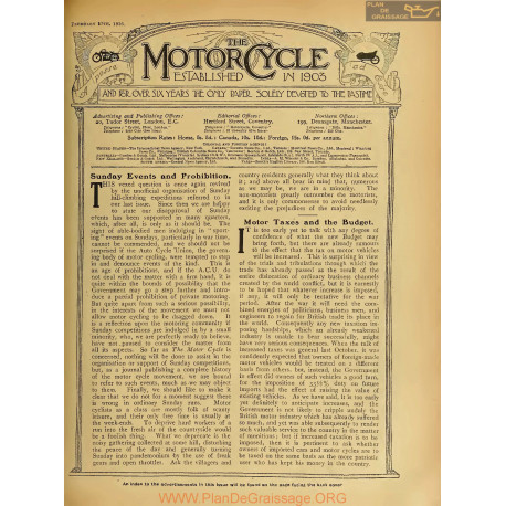 The Motor Cycle 1916 02 February 17 Vol16 N0673 Sunday Events And Probilition