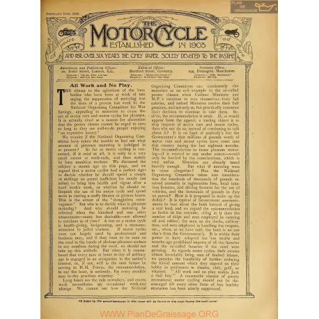 The Motor Cycle 1916 02 February 24 Vol16 N0674 All Work And No Play