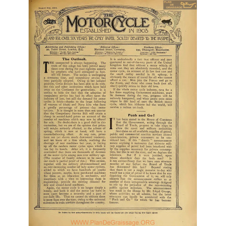 The Motor Cycle 1916 03 March 09 Vol16 N0676 The Outlook