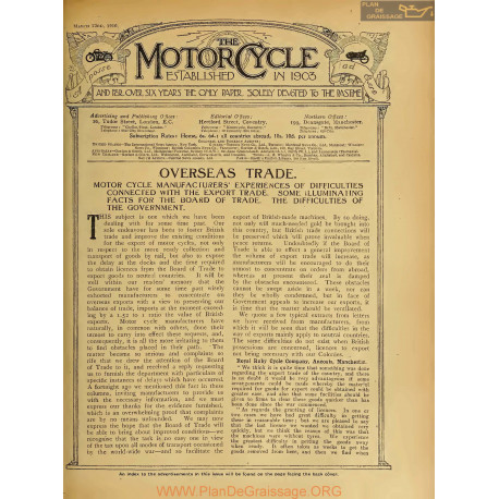 The Motor Cycle 1916 03 March 23 Vol16 N0678 Overseas Trade