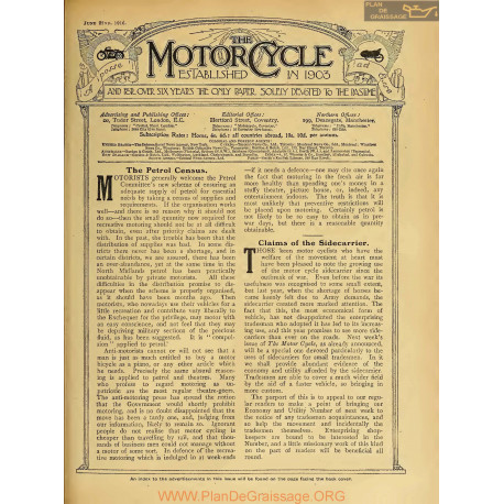 The Motor Cycle 1916 06 June 22 Vol16 N0691 The Petrol Census