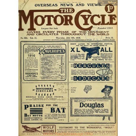 The Motor Cycle 1916 07 July 06 Vol17 N0693 Trials Difficulties In Holland