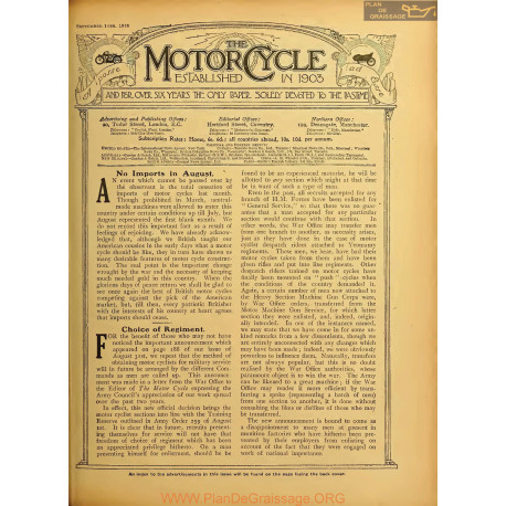 The Motor Cycle 1916 09 September 14 Vol17 N0703 No Imports In August