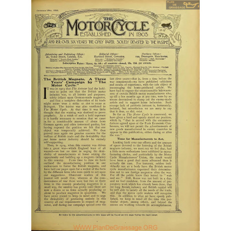The Motor Cycle 1916 10 October 12 Vol17 N0707 The British Magneto