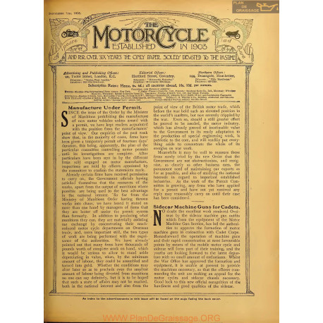 The Motor Cycle 1916 12 December 07 Vol17 N0715 Manufacture Under Permit