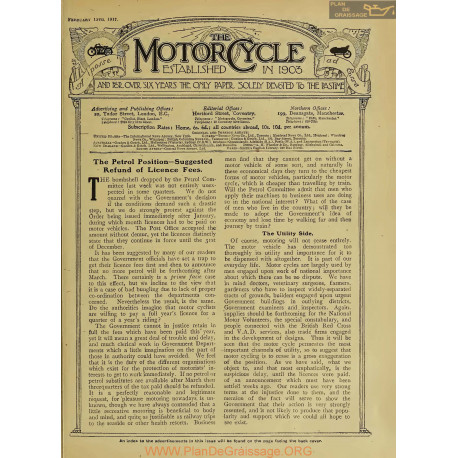 The Motor Cycle 1917 02 February 15 Vol18 N0725 The Petrol Position