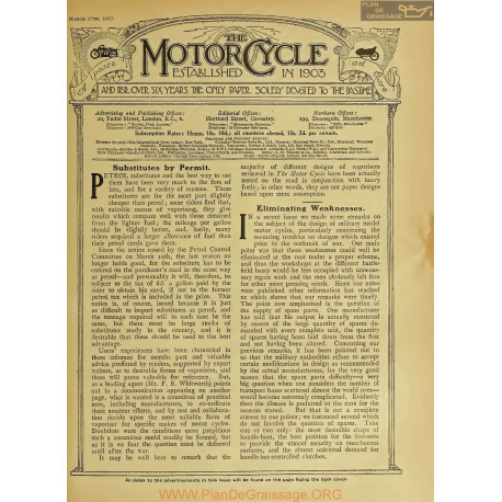 The Motor Cycle 1917 03 March 15 Vol18 N0729 Substitutes By Permit