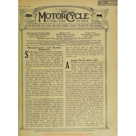 The Motor Cycle 1917 03 March 29 Vol18 N0731 Manufacturers And Enemy Magnetos