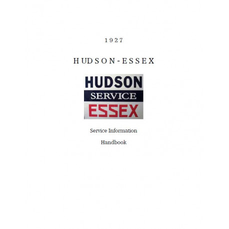 Essex 1927 Tech Handbook