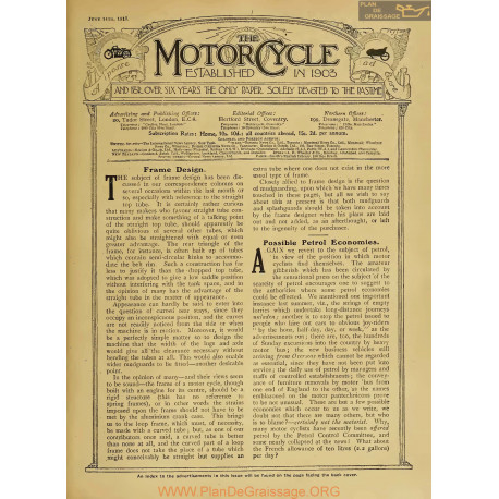 The Motor Cycle 1917 06 June 14 Vol18 N0742 Frame Design