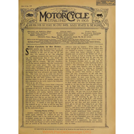 The Motor Cycle 1917 07 July 12 Vol19 N0746 Motor Cyclists In The Army