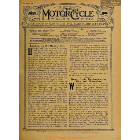 The Motor Cycle 1917 07 July 19 Vol19 N0747 Loading Up The Handle Bars