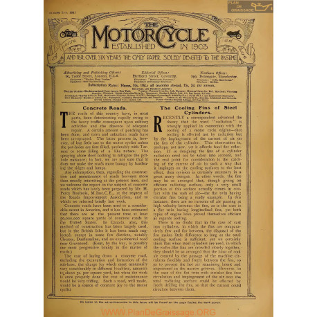 The Motor Cycle 1917 08 August 02 Vol19 N0749 Concrete Roads