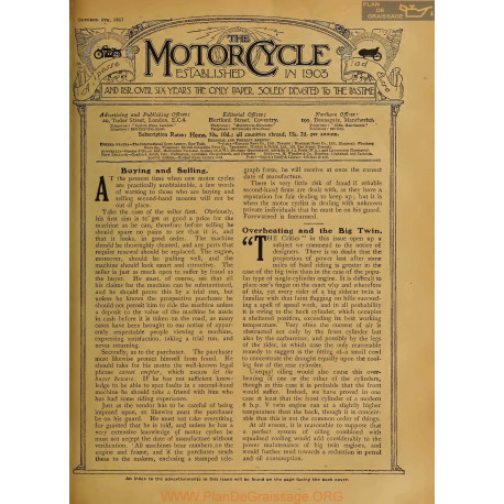 The Motor Cycle 1917 10 October 04 Vol19 N0758 Buying And Selling