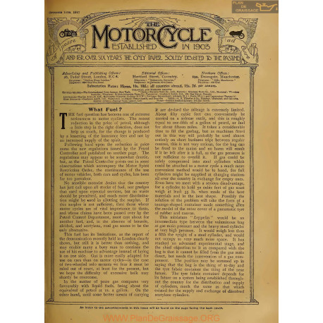 The Motor Cycle 1917 10 October 18 Vol19 N0760 What Fuel